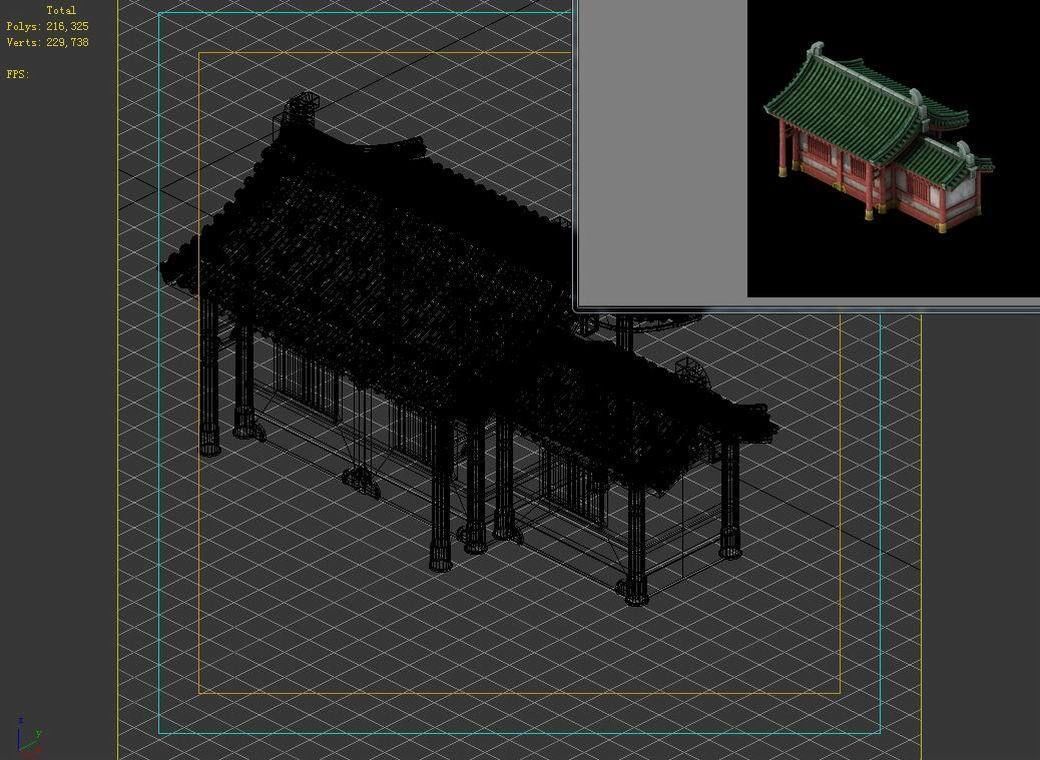 Game Building - Yan overlooking the house 01 3D model_5