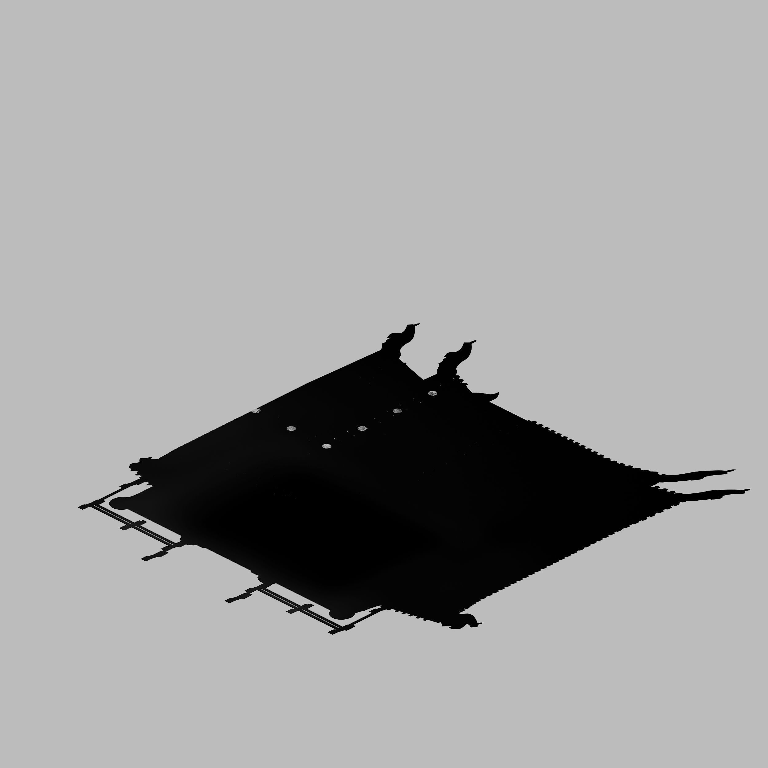 Game Building - Yan overlooking the house 02 3D model_4