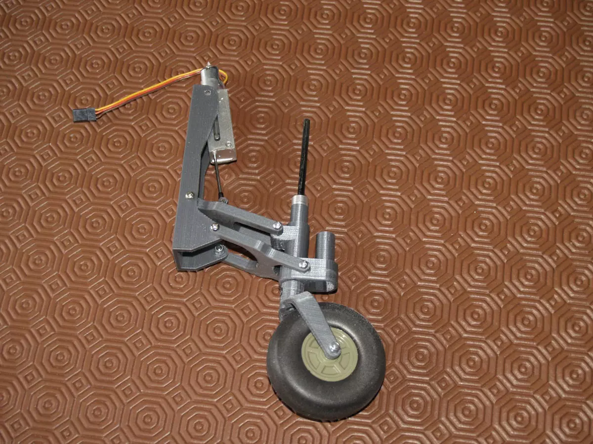6th Scale retracting tailwheel assembly for FW-190 WW2 fighter 3D print model_0
