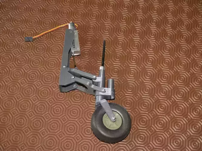 6th Scale retracting tailwheel assembly for FW-190 WW2 fighter 3D print model
