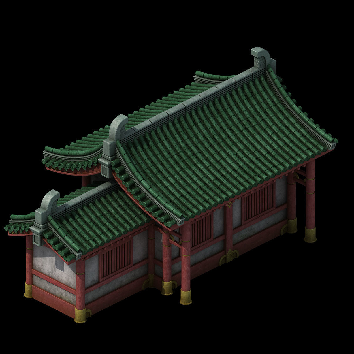 Game Building - Yan overlooking the house 05 3D model_1