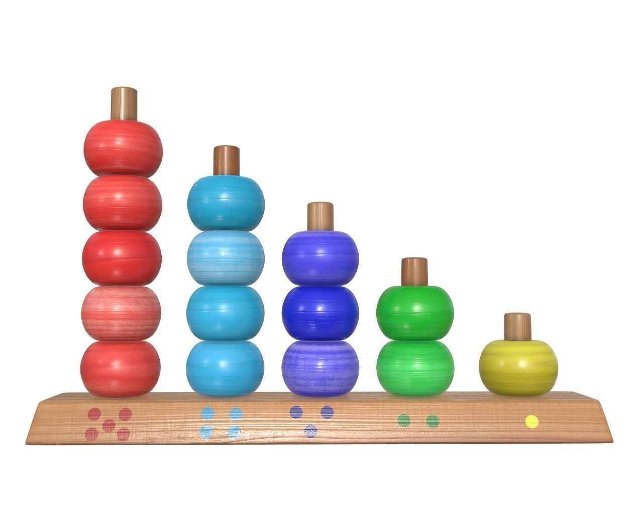 Scores wooden toy 3D model_2
