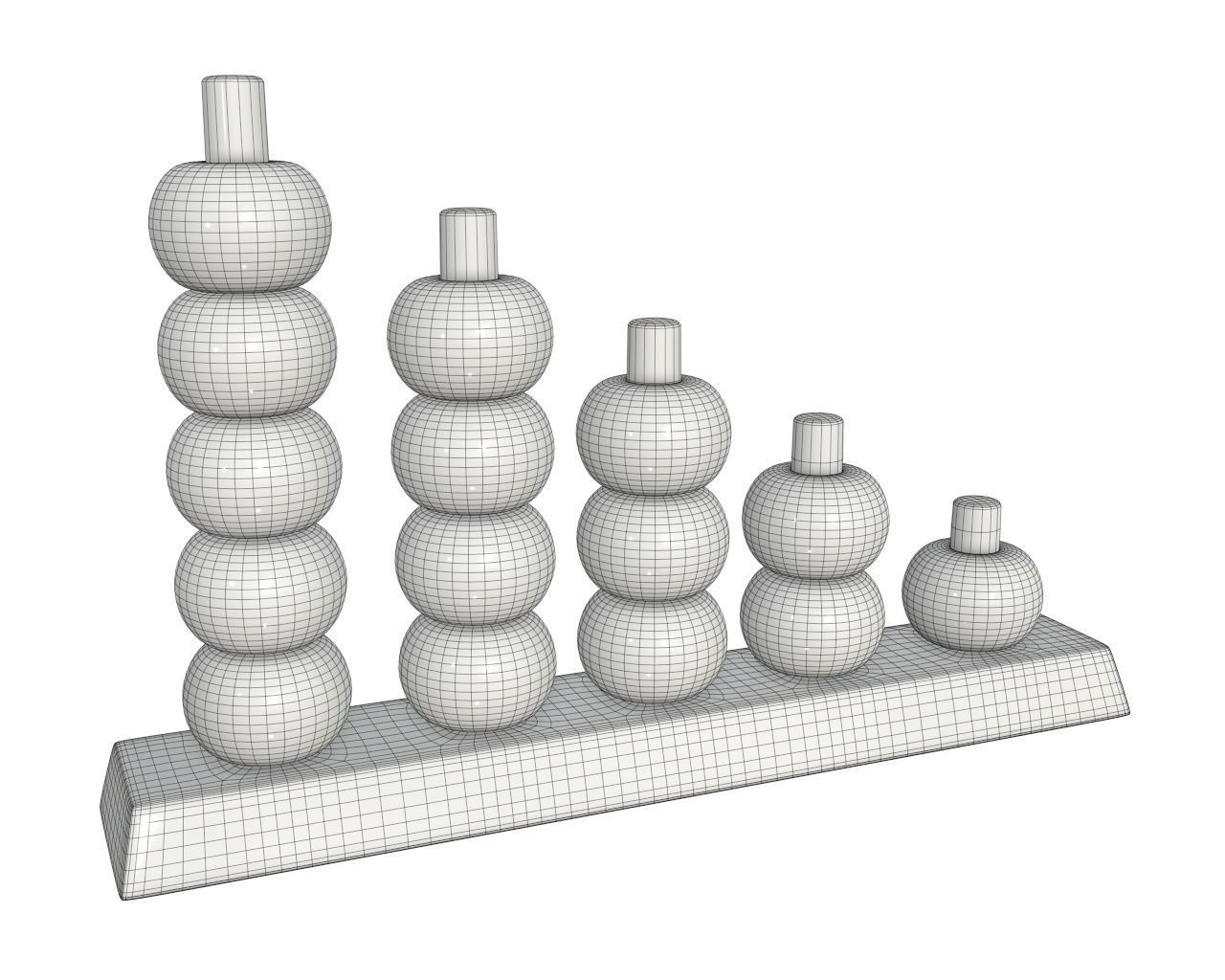 Scores wooden toy 3D model_5