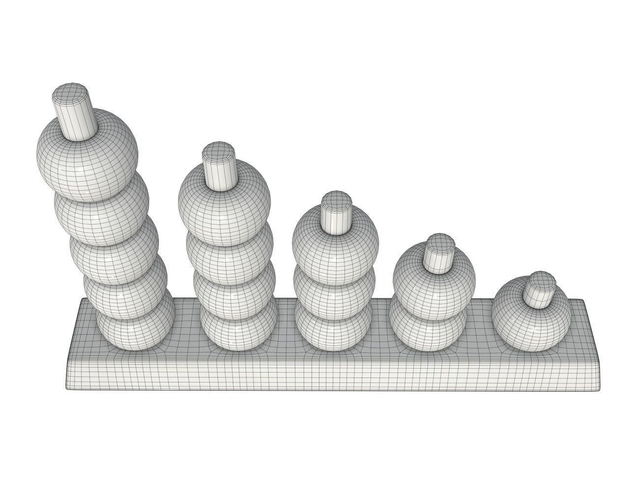 Scores wooden toy 3D model_8