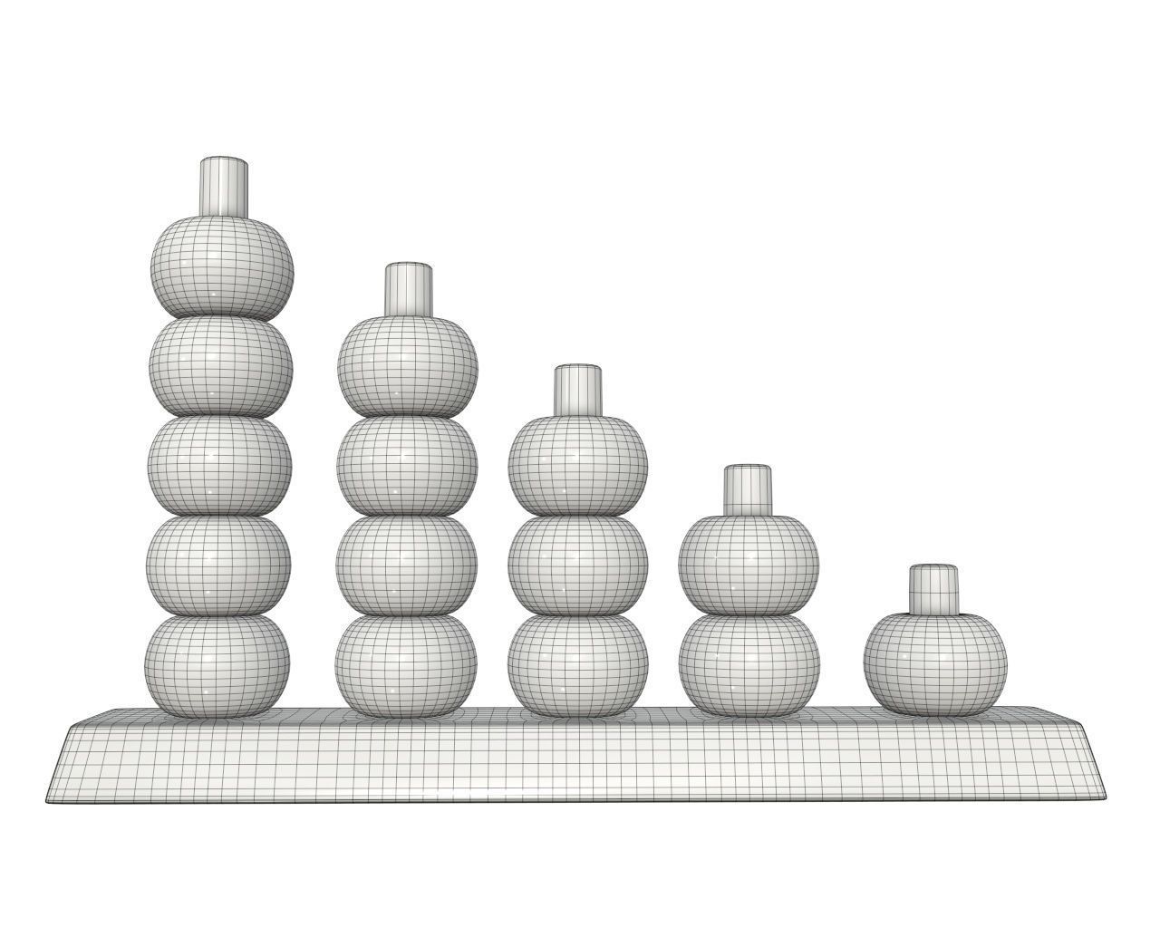 Scores wooden toy 3D model_6