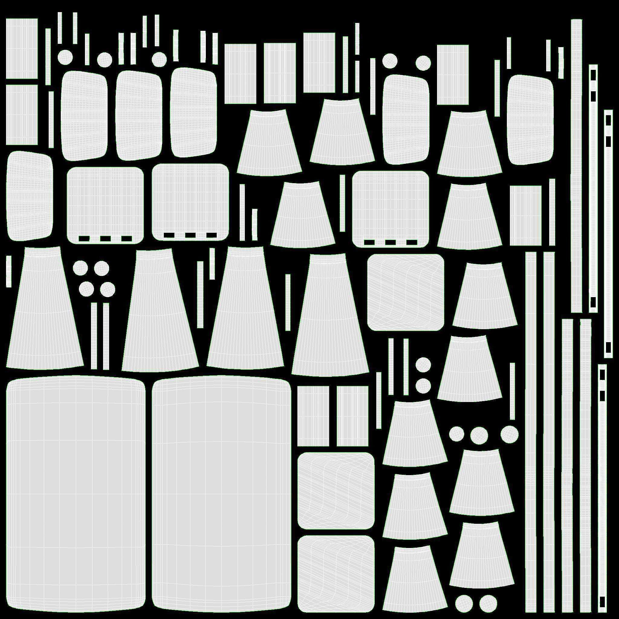 Table and chairs 3D model_13