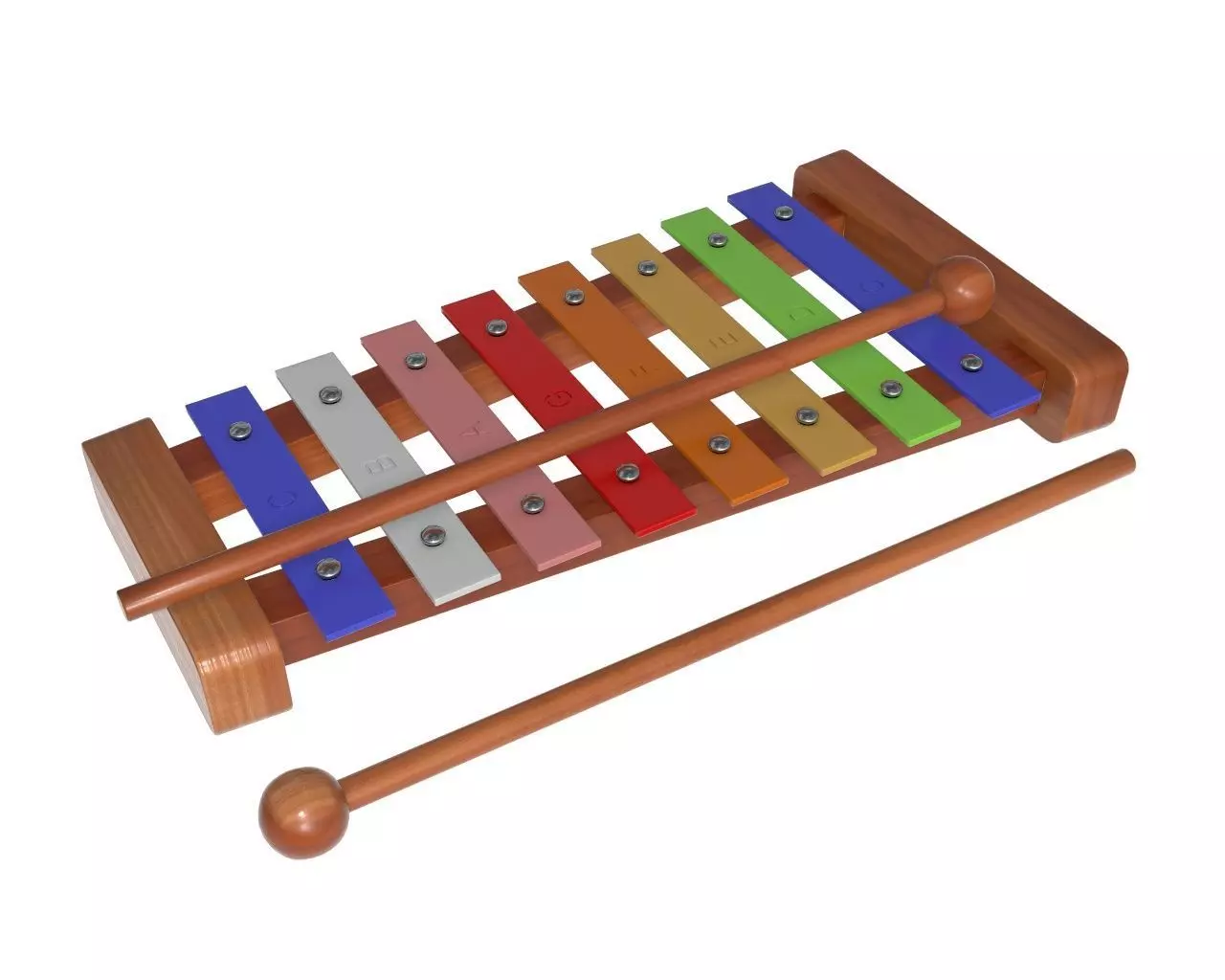 Xylophone rainbow childrens 3D model_0
