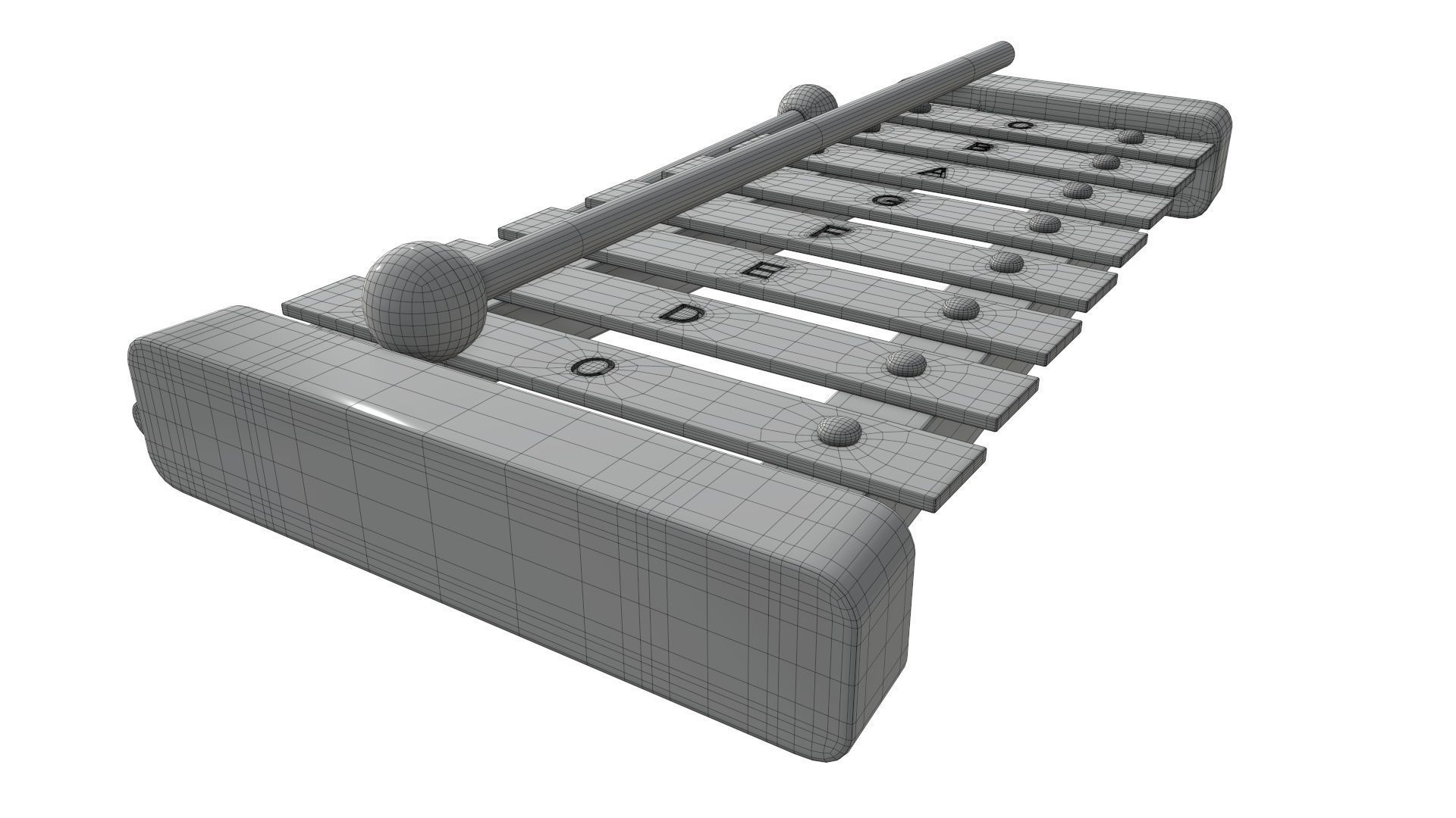 Xylophone rainbow childrens 3D model_9