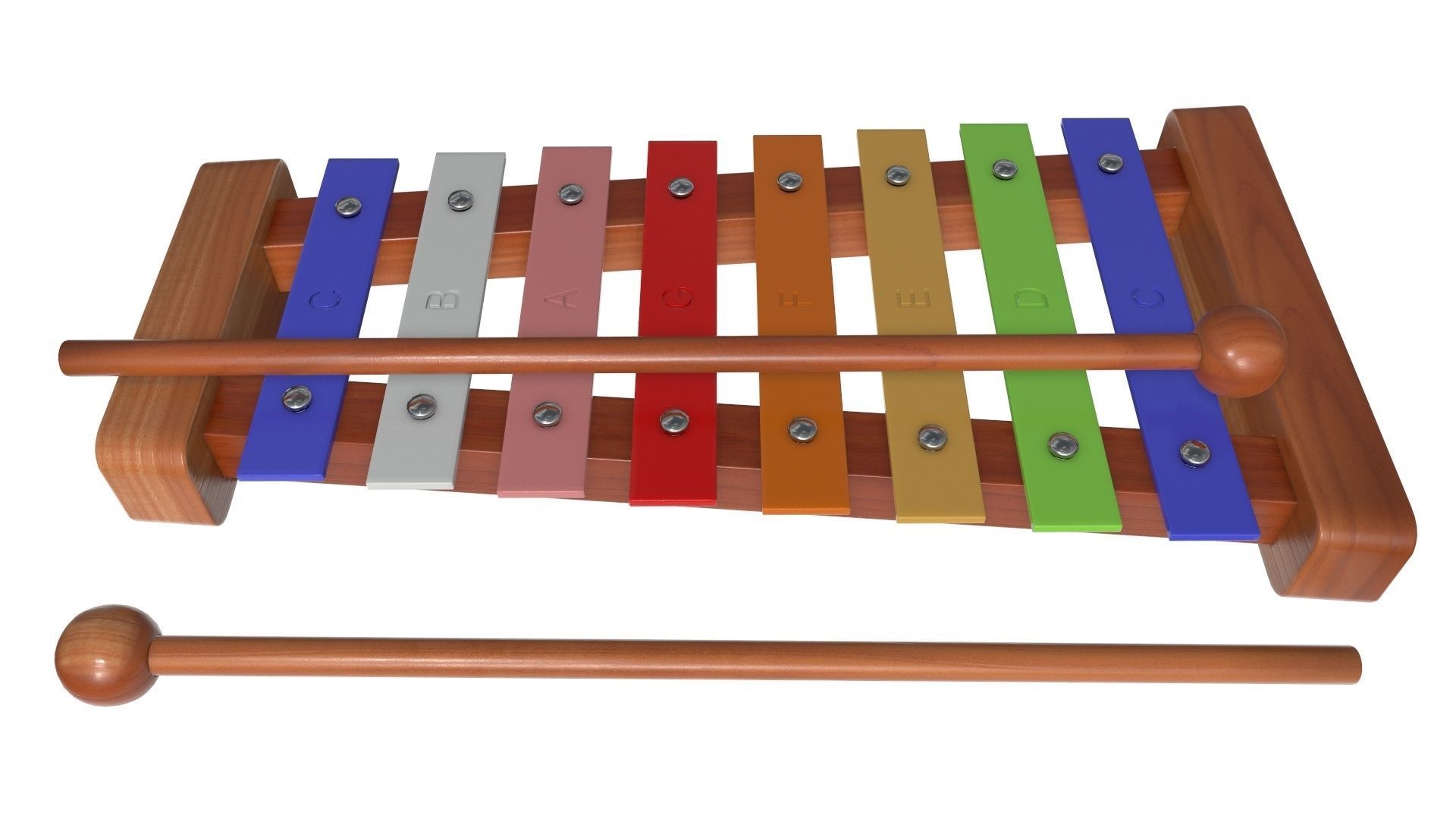 Xylophone rainbow childrens 3D model_2