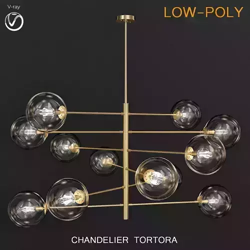 CHANDELIER TORTORA GLASS 3d model