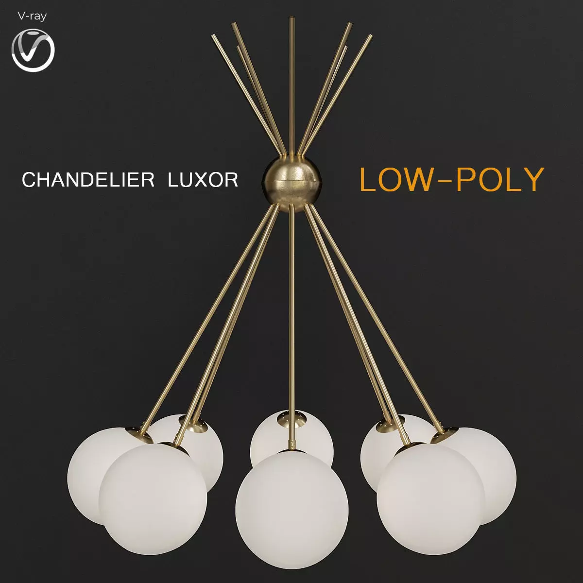 CHANDELIER LUXOR 3d model Low-poly 3D model_0