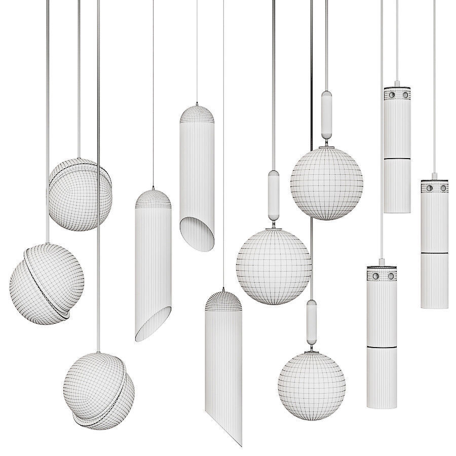 Pendant set 001 3D model_1