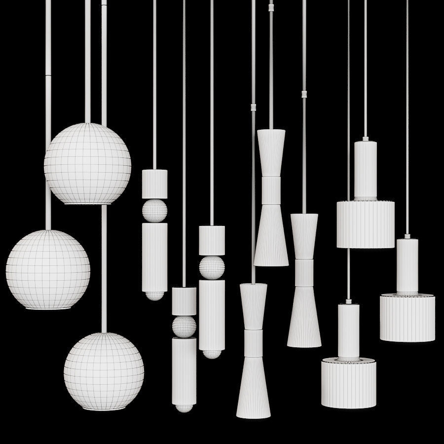 Pendant set 002 3D model_1