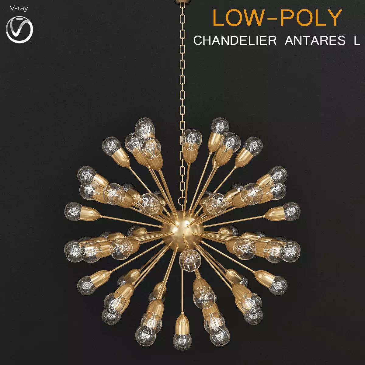 CHANDELIER ANTARES L 3d model Low-poly 3D model_0