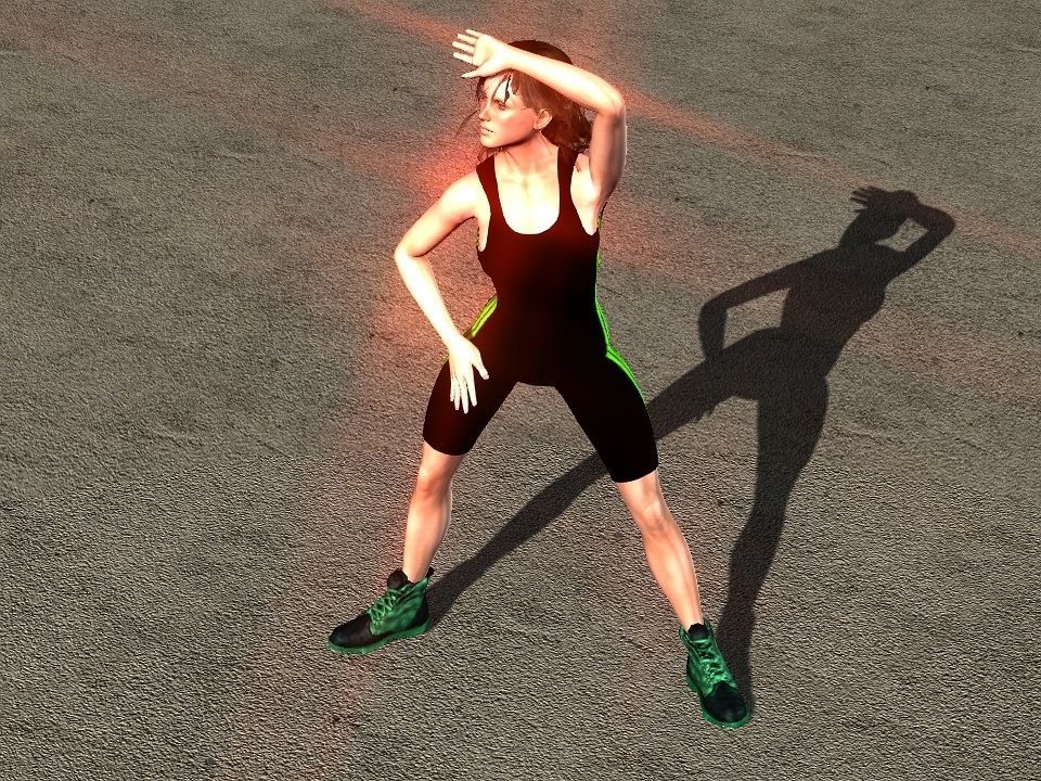 Fitness suit Low-poly 3D model_43