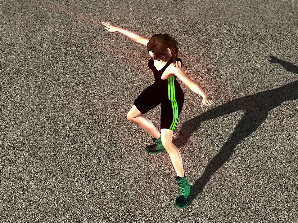 Fitness suit Low-poly 3D model_34