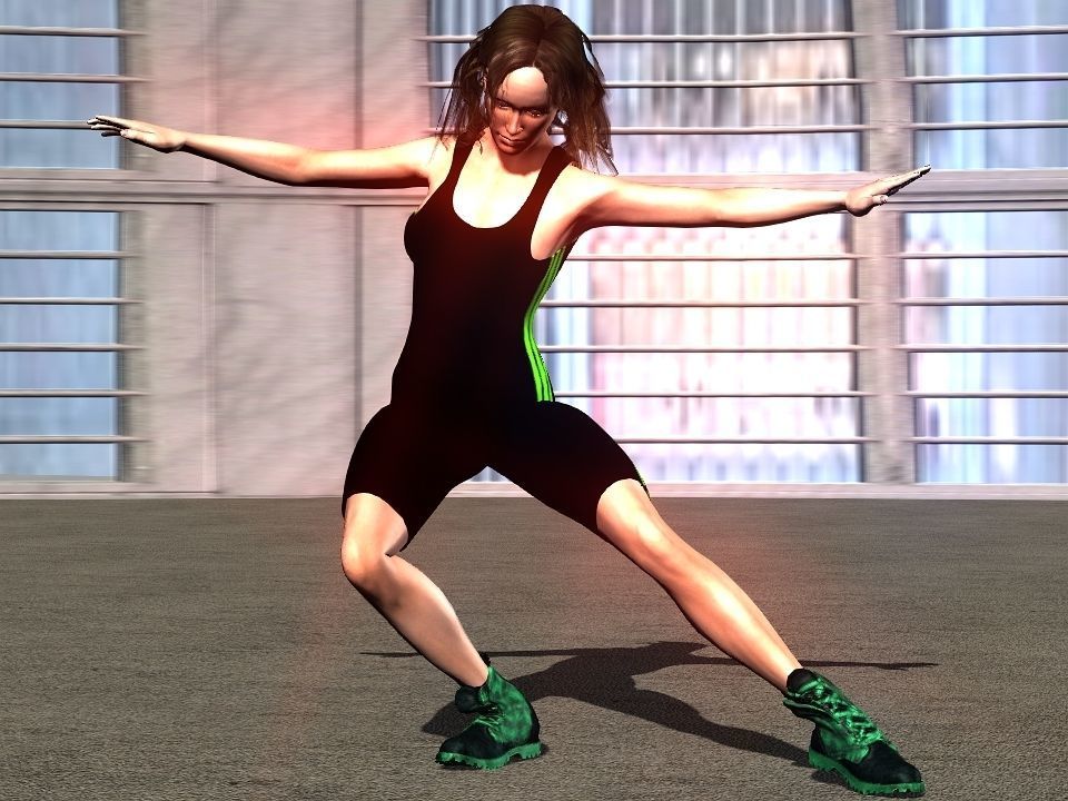 Fitness suit Low-poly 3D model_13