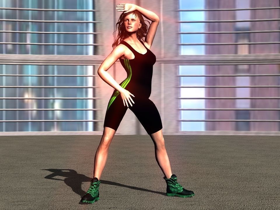 Fitness suit Low-poly 3D model_31