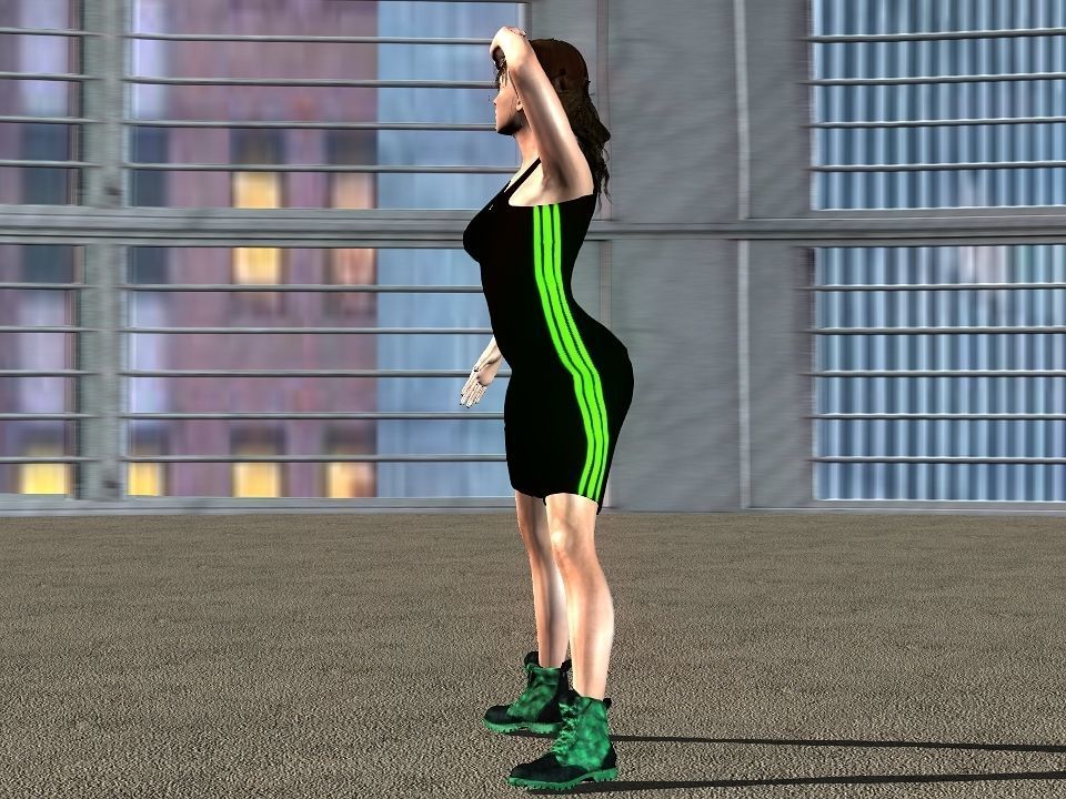 Fitness suit Low-poly 3D model_41