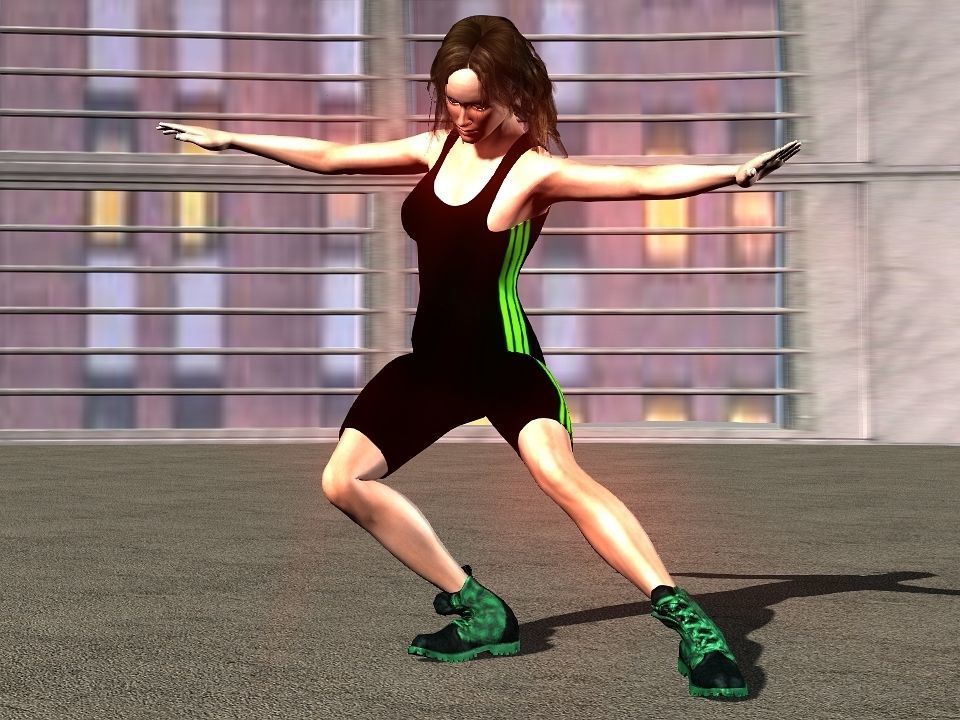 Fitness suit Low-poly 3D model_15