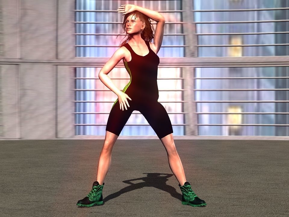 Fitness suit Low-poly 3D model_30