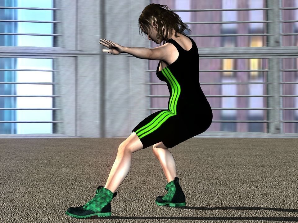 Fitness suit Low-poly 3D model_24