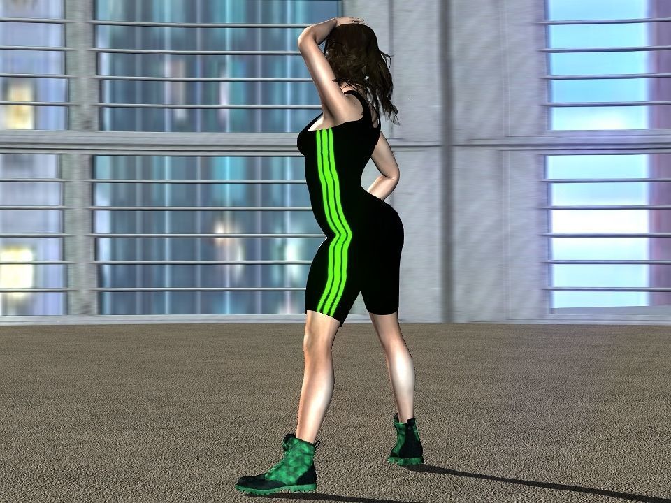 Fitness suit Low-poly 3D model_39