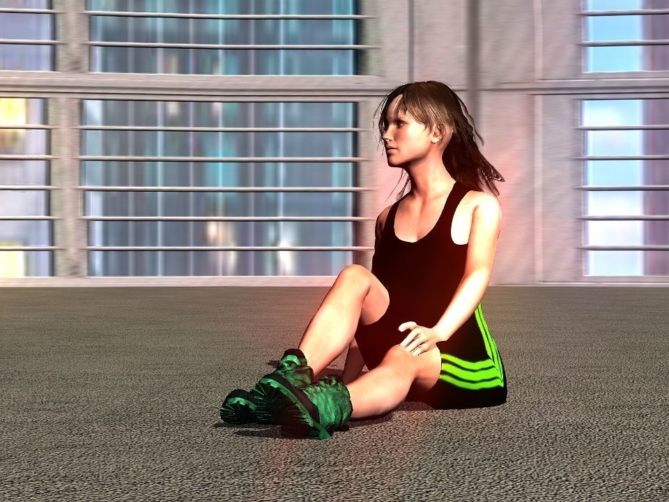 Fitness suit Low-poly 3D model_7