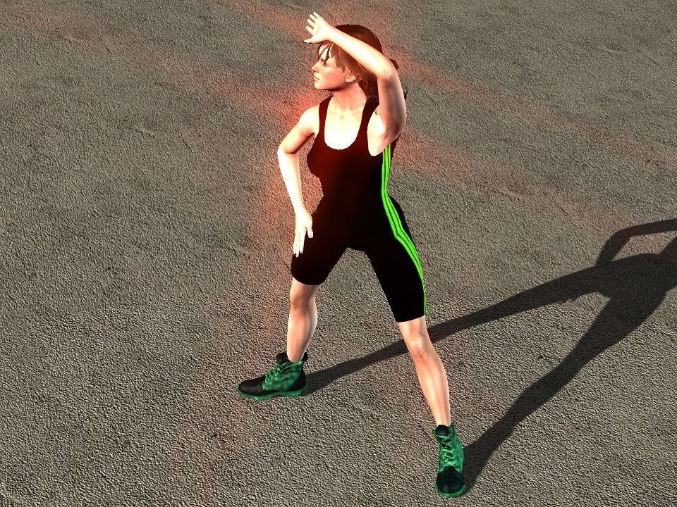 Fitness suit Low-poly 3D model_45