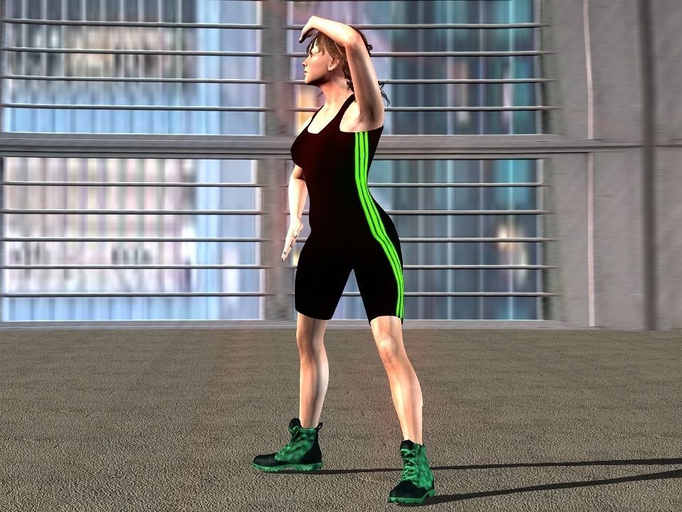 Fitness suit Low-poly 3D model_37