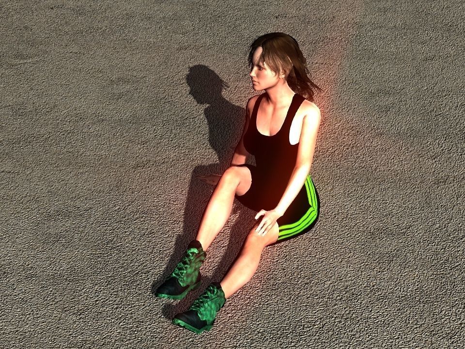 Fitness suit Low-poly 3D model_8