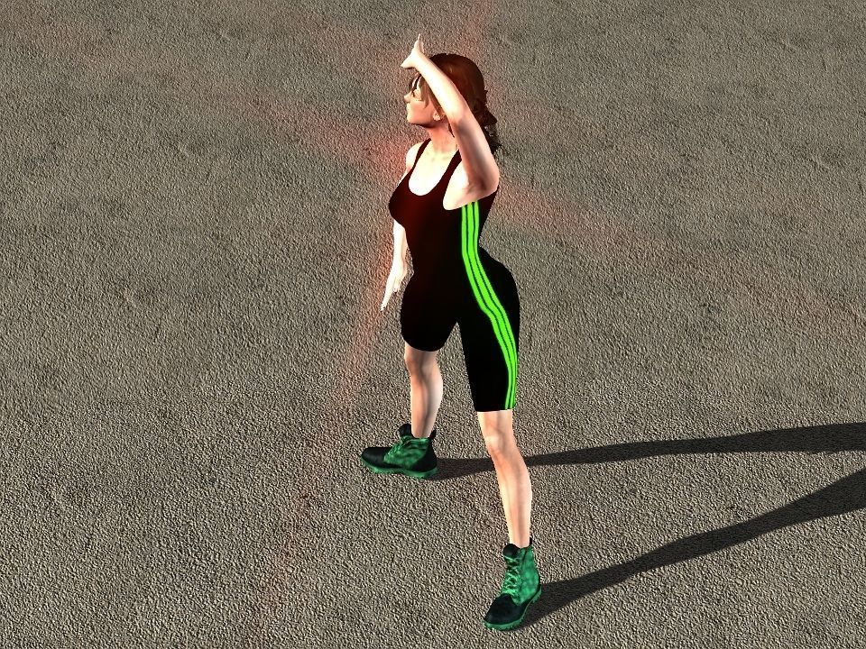 Fitness suit Low-poly 3D model_46