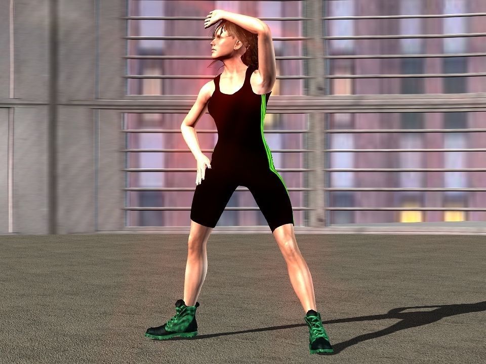 Fitness suit Low-poly 3D model_36