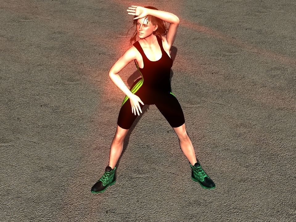 Fitness suit Low-poly 3D model_42