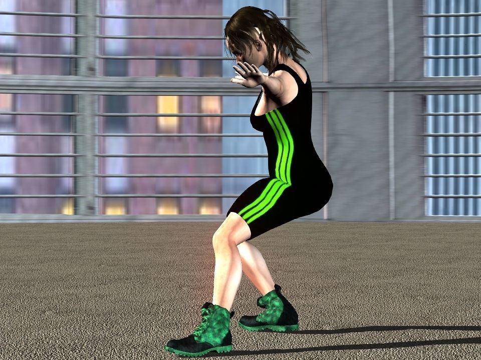 Fitness suit Low-poly 3D model_23