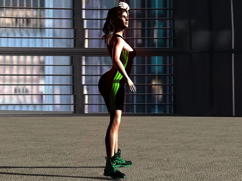 Fitness suit Low-poly 3D model_38