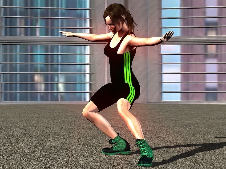 Fitness suit Low-poly 3D model_16