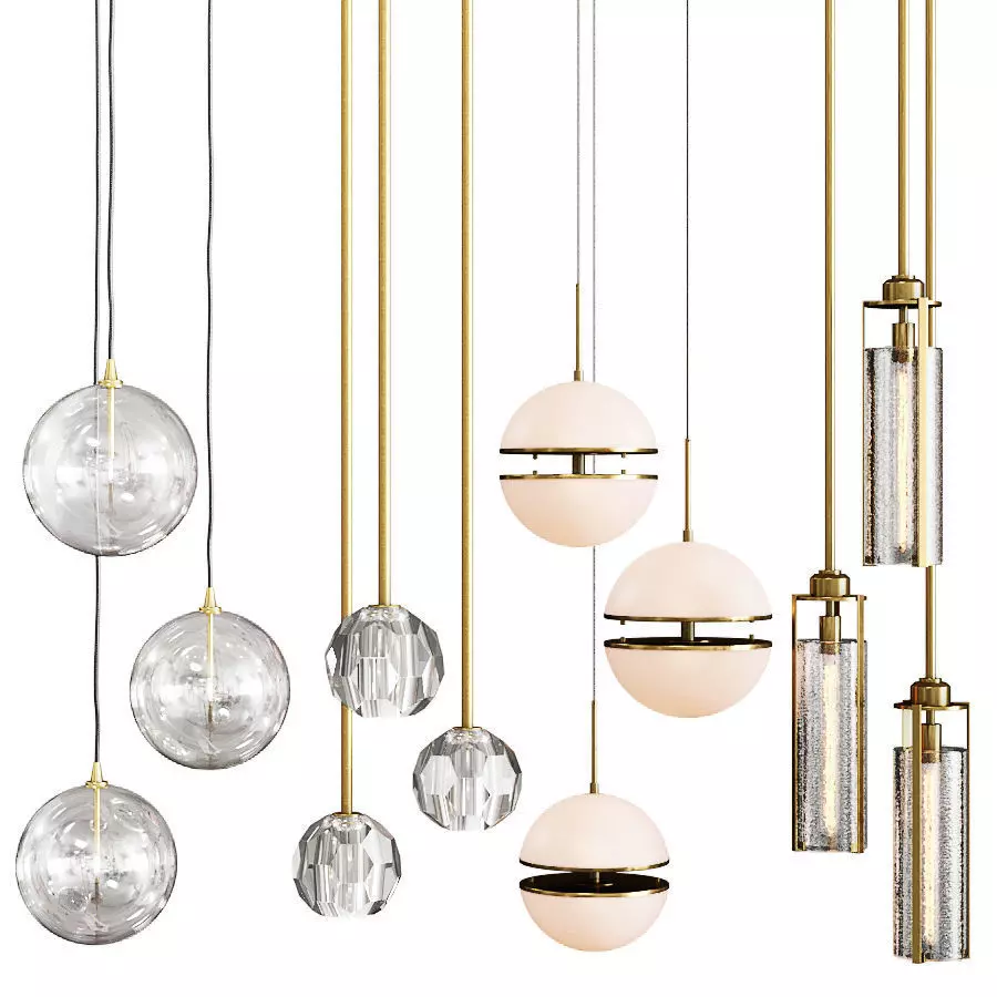 Restoration Hardware Exclusive pendant set 01 3D model_0