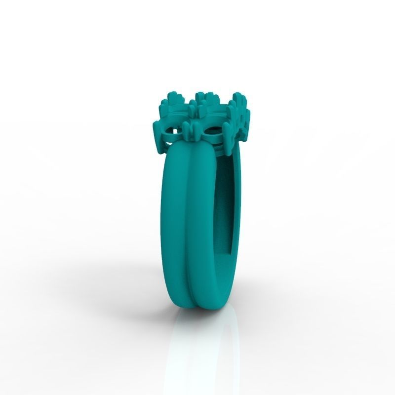 Solitaire wedding engagement women ring with diamonds 3dm stl 3D print model_16