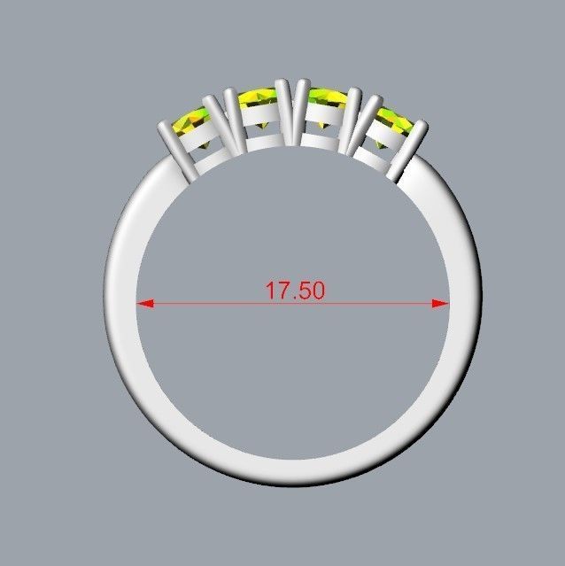 Solitaire wedding engagement women ring with diamonds 3dm stl 3D print model_25