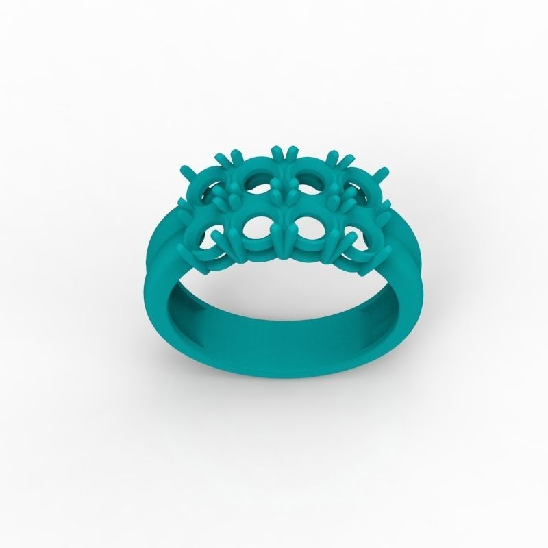 Solitaire wedding engagement women ring with diamonds 3dm stl 3D print model_11