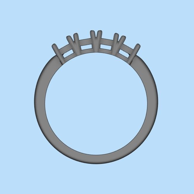 Solitaire wedding engagement women ring with diamonds 3dm stl 3D print model_31