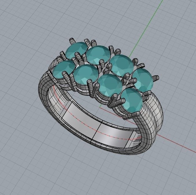 Solitaire wedding engagement women ring with diamonds 3dm stl 3D print model_28