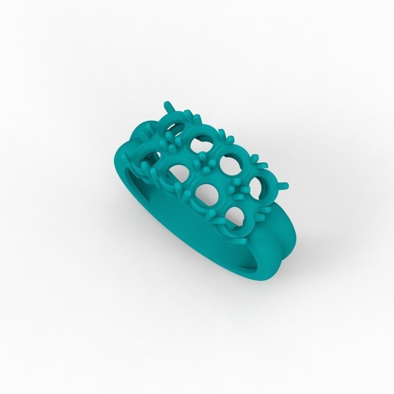 Solitaire wedding engagement women ring with diamonds 3dm stl 3D print model_18