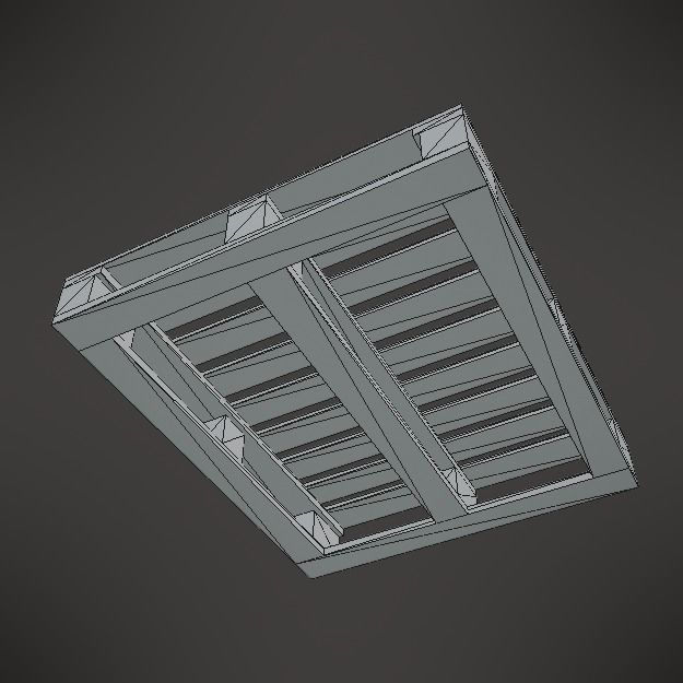 Wood Pallet - PBR Low poly Low-poly 3D model_5