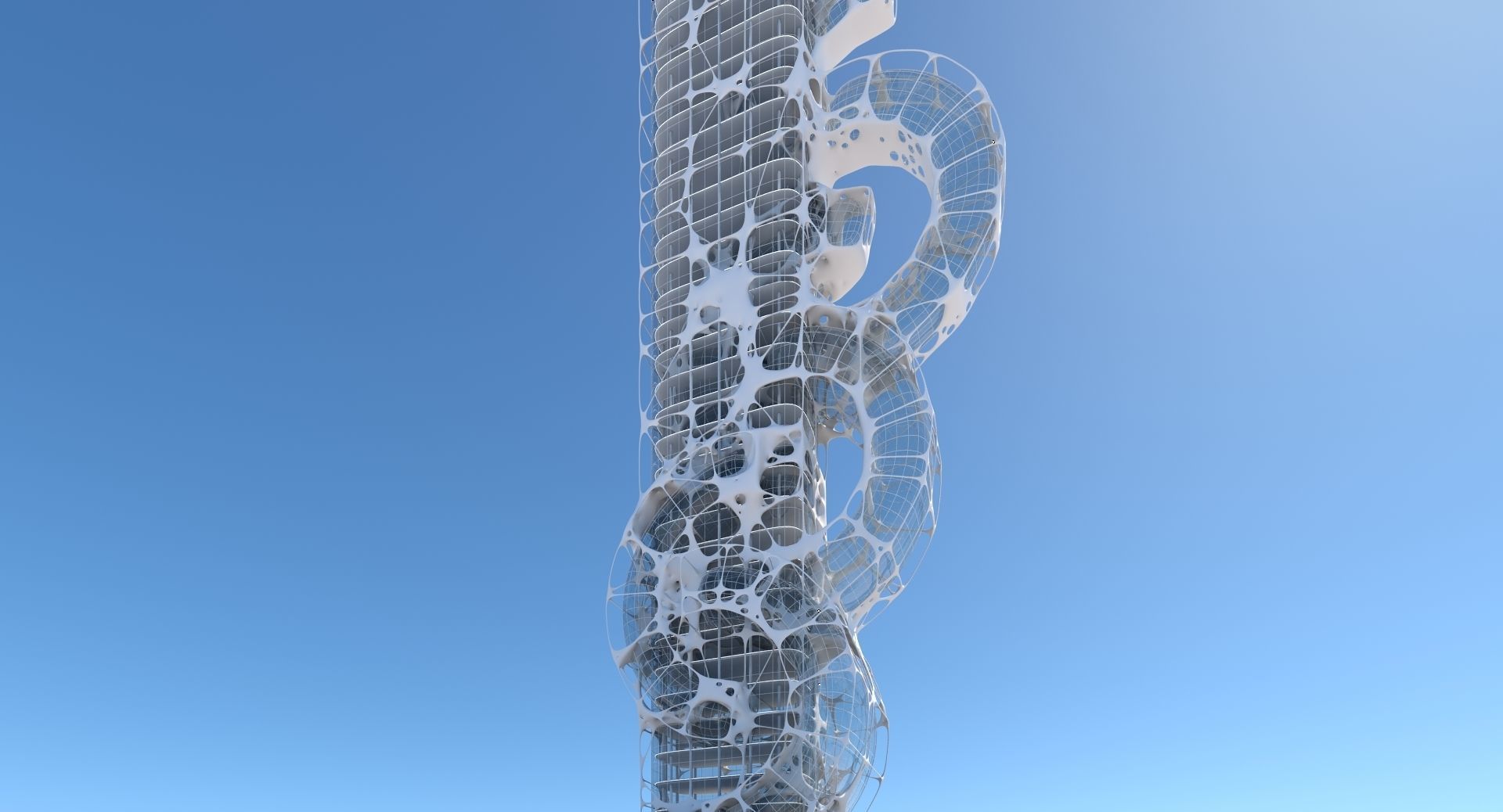 Futuristic Skyscraper 991 3D model_5