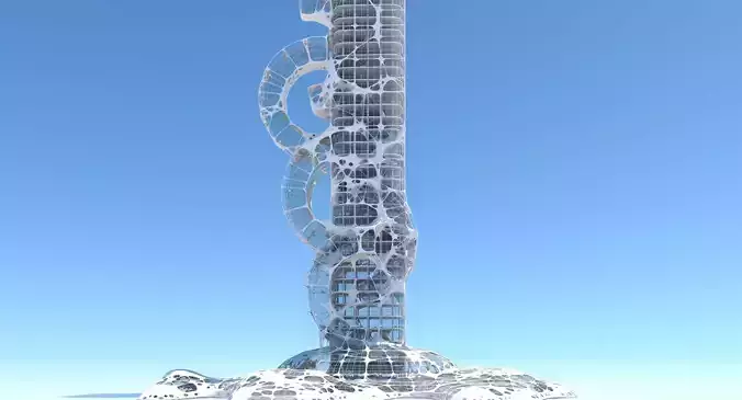 Futuristic Skyscraper 991 3D model