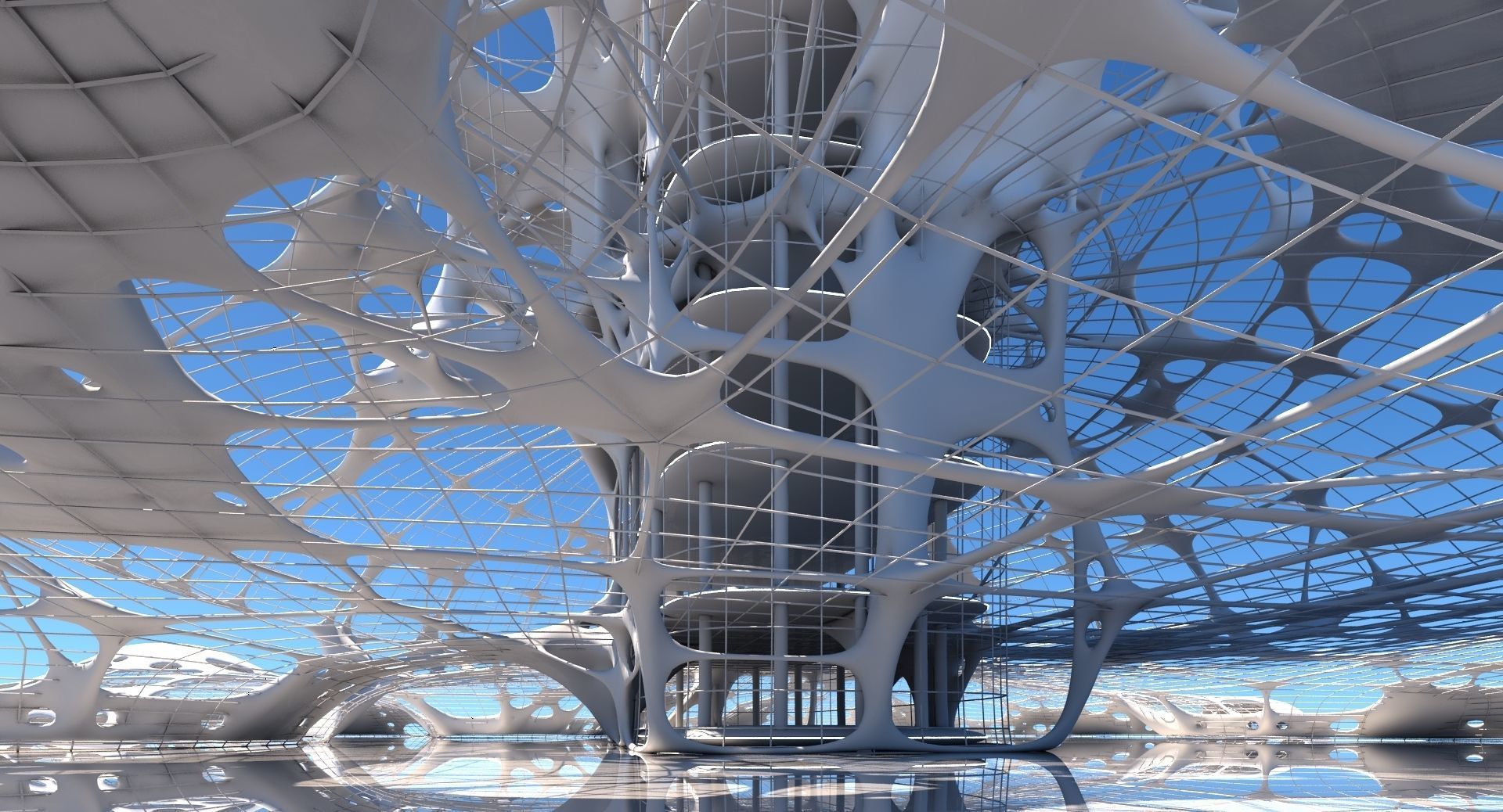 Futuristic Skyscraper 991 3D model_10