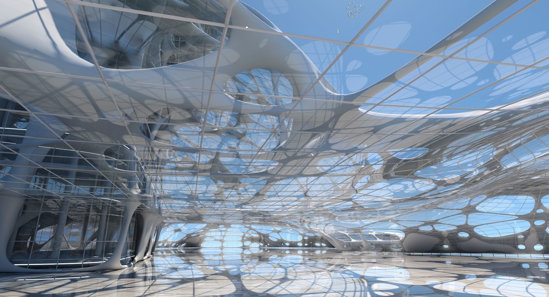 Futuristic Skyscraper 991 3D model_4