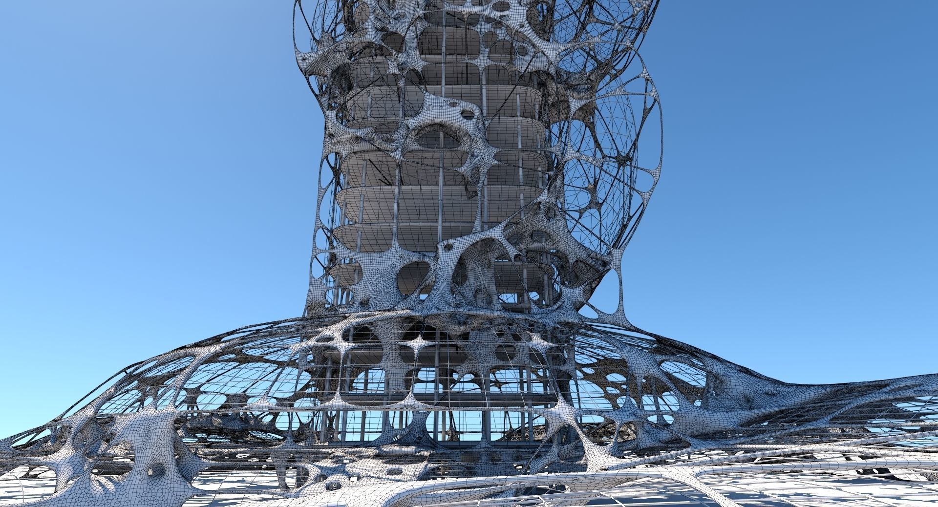 Futuristic Skyscraper 991 3D model_14